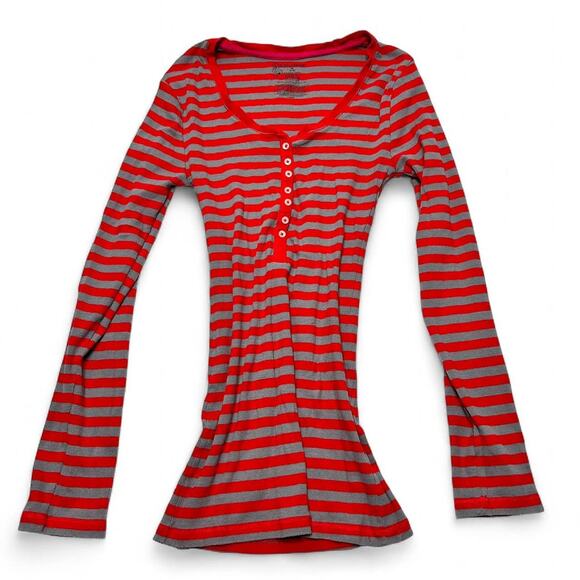 Henley Striped Vintage Fitted Full Length True Elena Gilbert Vibe Piece Size M - Picture 4 of 5
